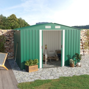 Dulap pentru Ustensile de Gradina din Latime din Otel, 246 x 192.5 x 177.5 cm, Verde - Img 2