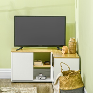Dulap TV in Forma L – 90×90×45 cm cu Rafturi si Dulapuri - Img 7