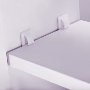Dulapior Baie cu Oglinda – Alb MDF 80×60×15 cm cu 3 Rafturi - Img 9