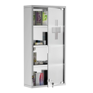 Dulapior Medicamente – Inox 30×12×60 cm cu 4 Rafturi
