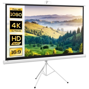 Ecran Proiectie 84” – Portabil cu Suport, 4K HD 16:9 - Img 1