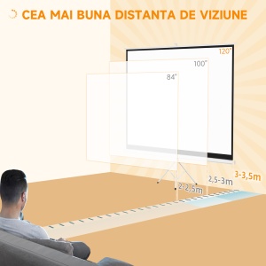 Ecran Proiector 120” – Format 4:3, Trepied Portabil & Stabil - Img 7