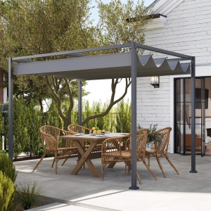 Foisor Pergola 298×213×222 cm – Pergola cu Panza Glisanta pentru Exterior - Img 2