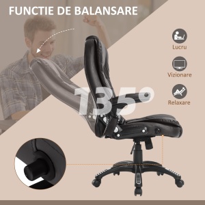 Fotoliu Birou 62×68×111–121 cm – Masaj, incalzire & Reglaj Electric - Img 7