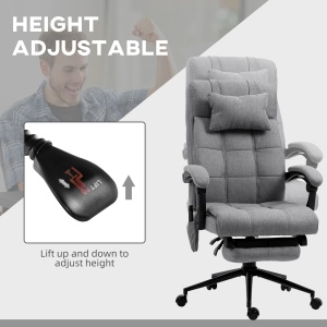Fotoliu Birou Ergonomic – Masaj 6 Puncte, incalzire & Suport Picioare - Img 5