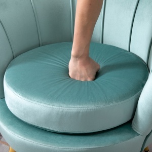 Fotoliu Vintage – Catifea Verde 76×76×74 cm, Design Elegant - Img 9