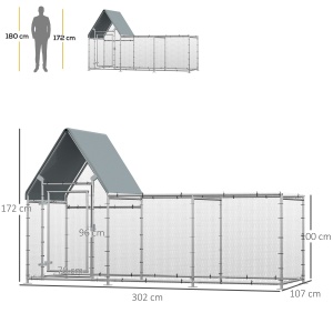 Gard pentru Gaini – Otel Galvanizat cu Prelata Oxford - Img 3
