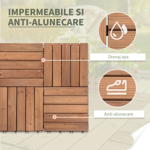 Gresie Exterior Lemn – Set 27 Bucati Interblocabile - Img 7