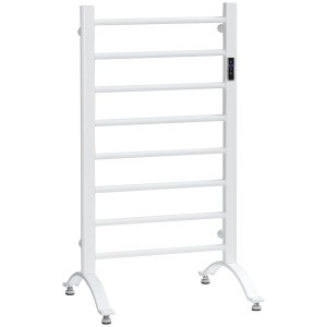 Incalzitor electric pentru prosoape , cu 8 bare cu temporizator incorporat si indicatoare LED, otel carbon, alb