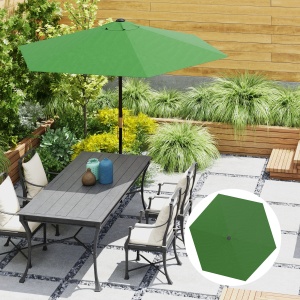 Înveliș de Schimb pentru Umbrelă cu Orificii de Aerisire, Ø300 cm, Verde - Img 2