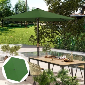 Înveliș de Schimb pentru Umbrelă cu Orificii de Aerisire, Ø300 cm, Verde - Img 8