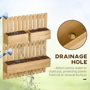 Jardiniera Lemn Exterior – Verticala cu 3 Ghivece Detasabile - Img 7