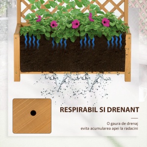 Jardiniera Verticala Lemn Galben 90×45×180 cm – Brad & Design Vertical - Img 5