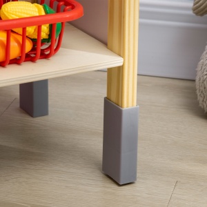 Jucarie de bucatarie pentru copii cu inaltime reglabila, efecte sonore, lumini si ustensile, din MDF si PP, 60x30,5x93,2 cm, gri si alb - Img 8