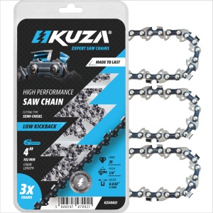 KUZA - Lant pentru drujba, Lungime 4", pas 1/4", grosime 043"-1.1 mm, 28 Zale, 3 lanturi/pachet