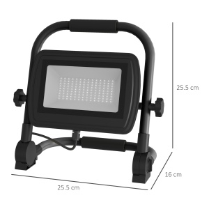 Lampă de Lucru LED, Portabilă și Rezistentă la Intemperii, 25,5x16x25,5 cm, Negru - Img 3