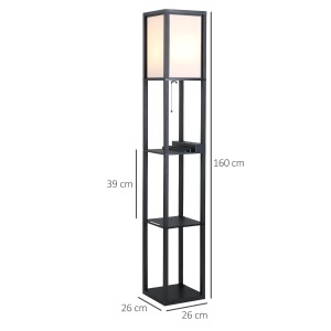 lampa de podea, 26x26x160cm, alba - Img 3