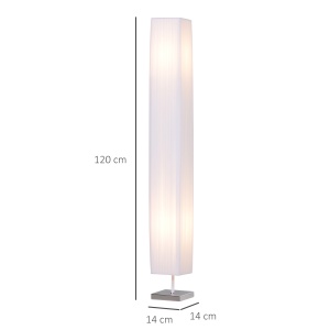 Lampă de Podea cu Design Modern pentru Living, 14x14x120 cm, Alb - Img 3
