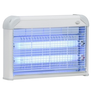 Lampa Electrica anti-țânțari 20W, 37.5x8.5x26.5cm, Gri/Alb - Img 3