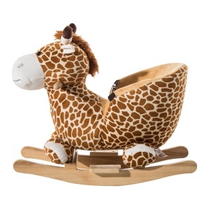 Leagan din lemn in forma de girafa, 60x33x45 cm - Img 9