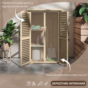 Magazie de Gradina din Lemn, Dulap de Depozitare - Img 4