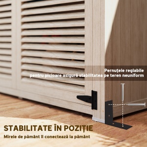 Magazie de Gradina din Lemn, Dulap de Depozitare - Img 6