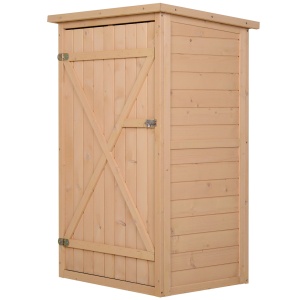 Magazie de Scule pentru Exterior din lemn de brad 75x56x115 cm - Img 1