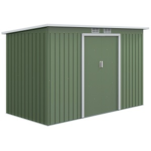 magazie pentru scule de gradina, 280x130x172cm, Verde deschis - Img 1