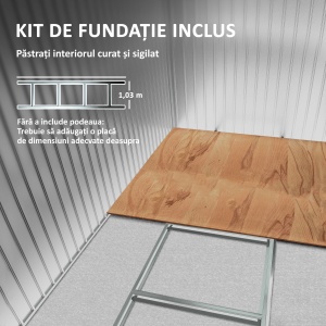 magazie pentru scule de gradina, 280x130x172cm, Verde deschis - Img 6