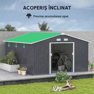 Magazie Unelte Otel Galvanizat 3,4×3,82×2 m – Impermeabila & Anti‑rugina - Img 8
