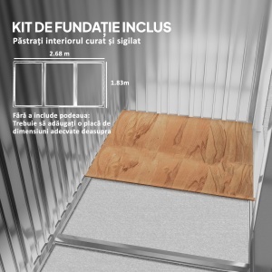 Magazin Gradina 277×195×192 cm – Depozitare Unelte cu Ventilatie - Img 7