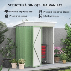 Magazina Gradina Mica – Otel Verde, Cu Usa Blocabila - Img 4
