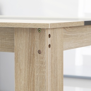 Masă de Dining pentru 4-6 Persoane, Masă de Bucătărie Modernă din Lemn, 120x69x75 cm, Lemn Natural - Img 9