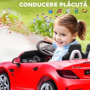 Mașină Electrică pentru Copii 3-6 Ani cu 2 Motoare și Telecomandă, 107x62,5x44 cm, Roșu - Img 6