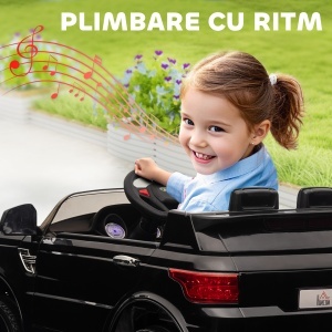 Mașină Electrică pentru Copii cu Motor Dublu, Suspensie și Telecomandă, 110x68x52 cm, Negru - Img 8