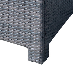 masuta exterior, sticla securizata, 85x50x39cm, maro - Img 8