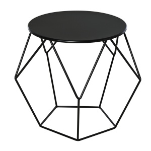 masuta geometrica, otel 54x54x44cm, negru - Img 1