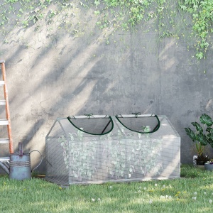 mini sera gradina cu 2 ferestre, 119x60x60cm, alba - Img 2