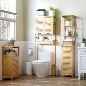 mobilier baie tip turn, lemn, 34x30x173 cm - Img 5
