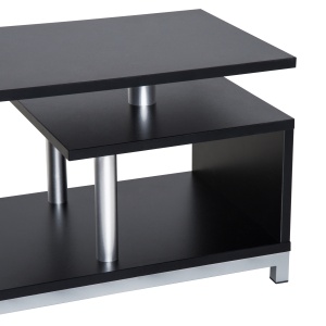 Mobilier TV din Lemn, Negru, 114x40x40.5cm - Img 6