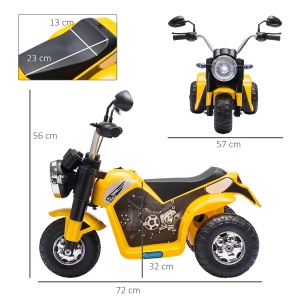 Motocicleta Electrica pentru Copii 3 Roti Lumini Sunete Baterie 6V Viteza 2km/h - Img 3