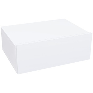 Noptier Suspendat Modern cu Sertar, din Lemn, 40x30x15 cm, Alb
