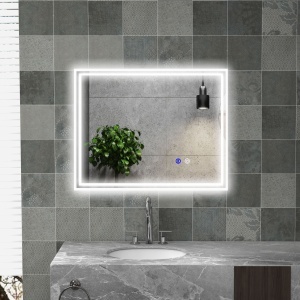 Oglinda de Baie cu Lumini LED, 90x70cm - Img 2