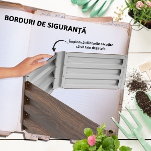 Pat Galvanizat Inaltat pentru Gradina, Cutie de Plantare - Img 6