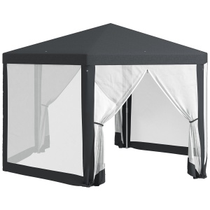 Pavilion 4x4 m de Gradina Hexagonal cu Pereti din Plasa - Img 1