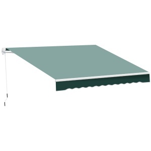 Perdea de Soare Rulanta Manuala de Perete Tesatura de Poliester 2.5 × 2m Verde - Img 1