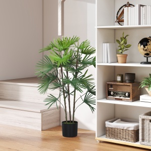Plantă artificială de 90 cm din plastic verde cu ghiveci de Ø16.5x13.5 cm - Img 2