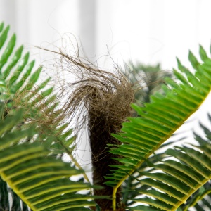 Plantă Artificială de Palmă cu 18 Frunze și Vas Inclus pentru Interior, Înălțime 85 cm, Verde - Img 7