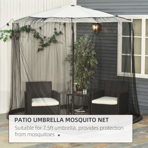 Plasa Impletita pentru Aer Liber pentru Umbrele Plasa Tesuta cu Copertina Casa cu Plasa Tesuta Negru - Img 6