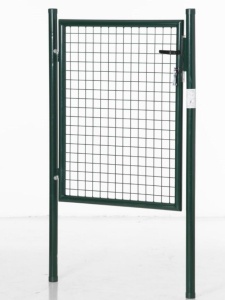 Poarta de Gradina din Otel cu Incuietoare si 3 Chei, 97x150cm, Verde - Img 1